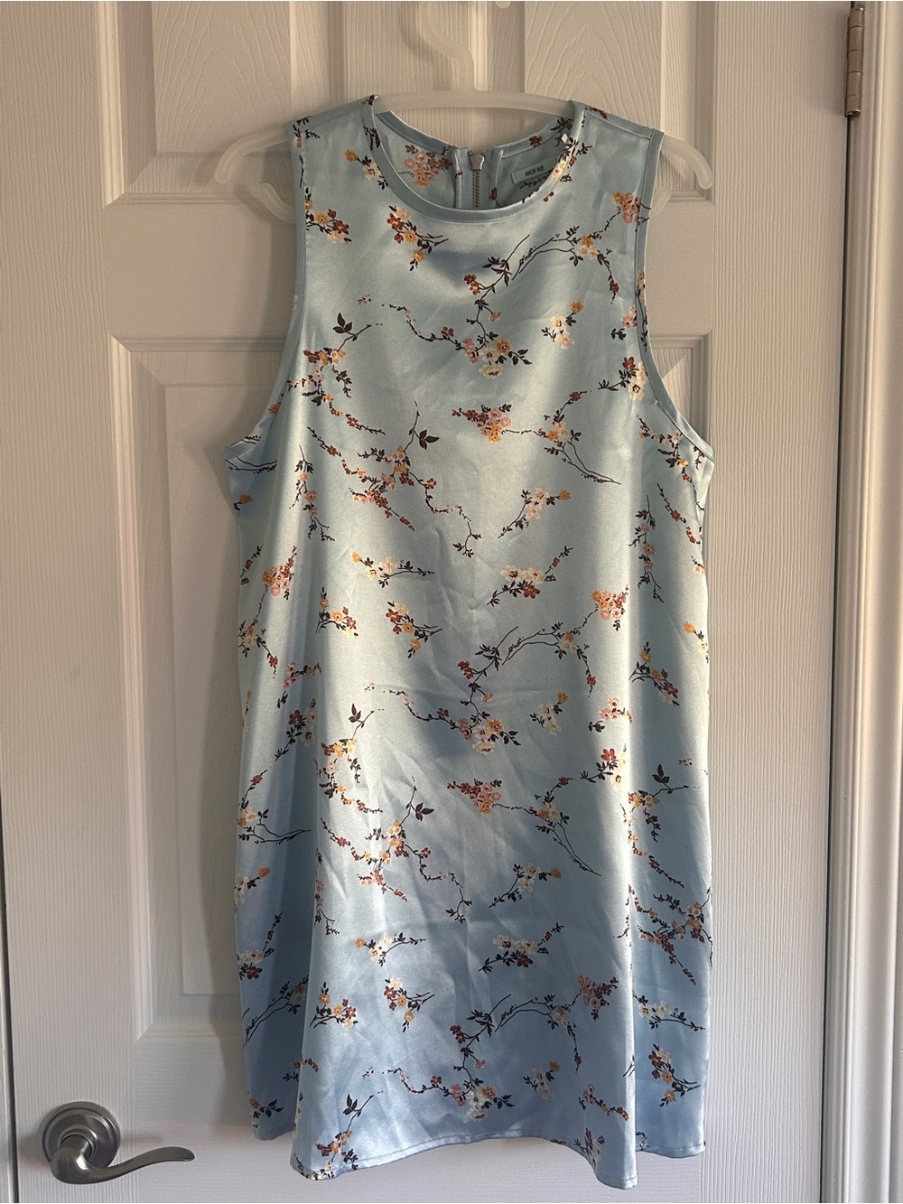 Kimchi Blue Pale Blue Floral Sleeveless Shift Dress